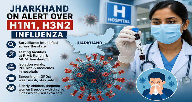 Jharkhand Health Department on Alert Over H1N1, H3N2 Influenza