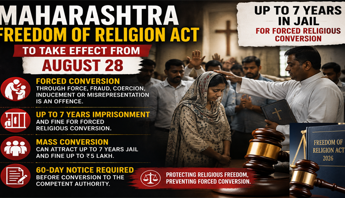 Forced Conversion to Draw Up to 7 Years in Jail as Maharashtra Law Takes Effect August 28
