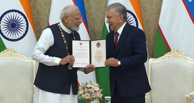 PM Modi Conferred Uzbekistan’s Highest State Honour, Order of ‘Oliy Darajali Do’stlik’