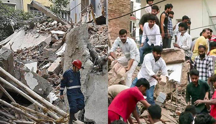 Delhi Hostel Building Collapse: 3 Dead, Several Feared Trapped as Rescue Operation Continues