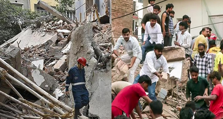 Delhi Hostel Building Collapse: 3 Dead, Several Feared Trapped as Rescue Operation Continues