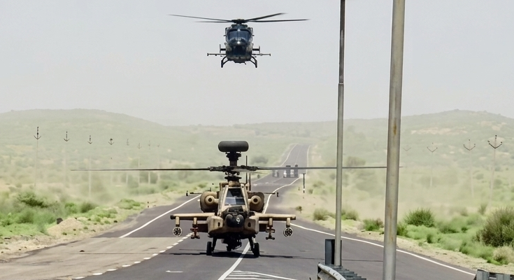 Army Helicopters Turn Rajasthan Highway Into Temporary Landing Zone Near Pakistan Border