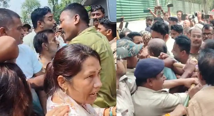 Bokaro Housing Row: Protesters Stage Sit-in Outside BSL ED Rajshree Banerjee’s Residence