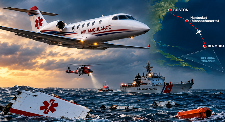 Air Ambulance Vanishes After Leaving Bermuda: Debris Found, 6 Still Missing